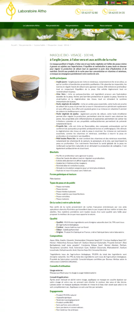 rédaction fiches produits cosmétiques bio